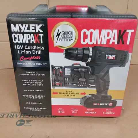 SEALED MYLE COMPACT 18V CORDLESS LI-ON DRILL