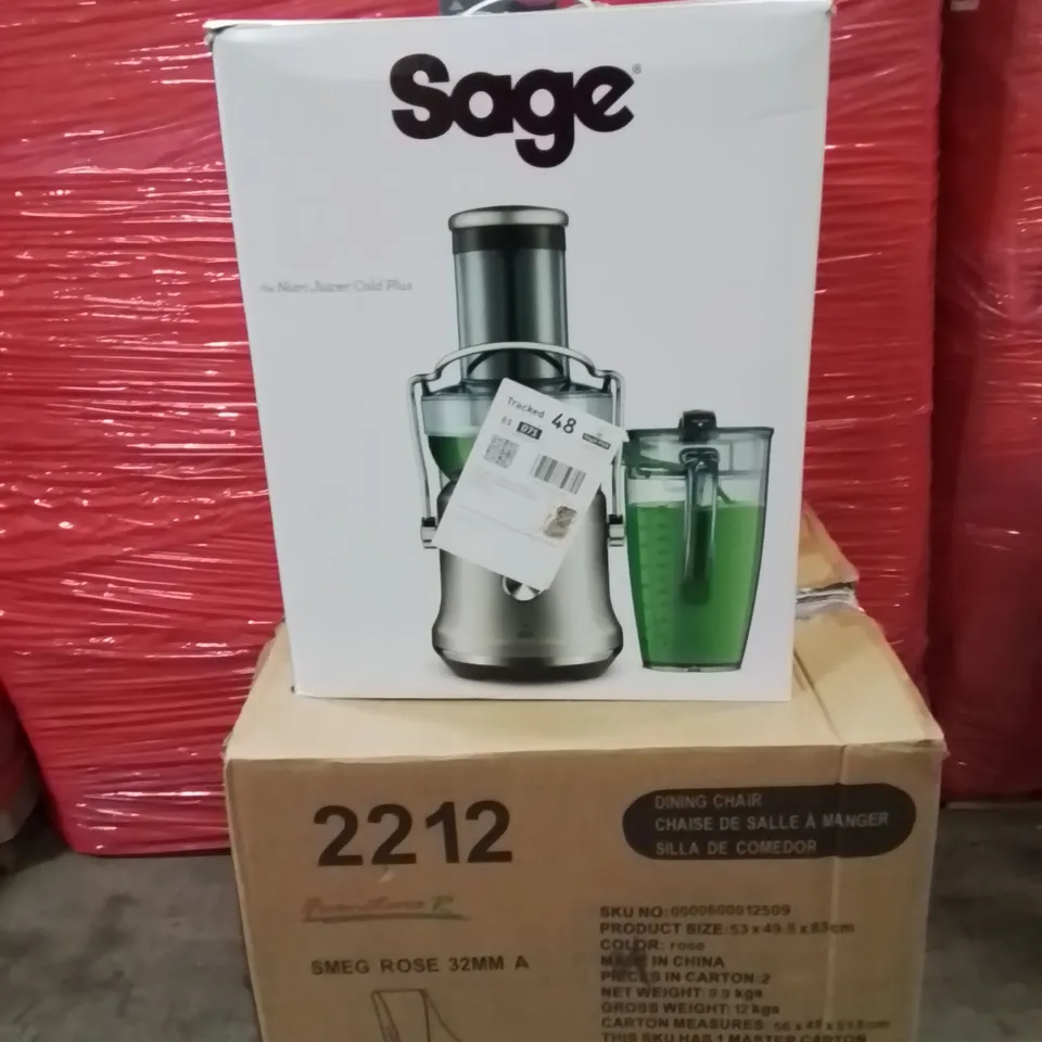 PALLET OF ASSORTED HOUSEHOLD GOODS AND PRODUCTS TO INCLUDE;NUTRI JUICER,DINING CHAIR,FITNESS WATCH