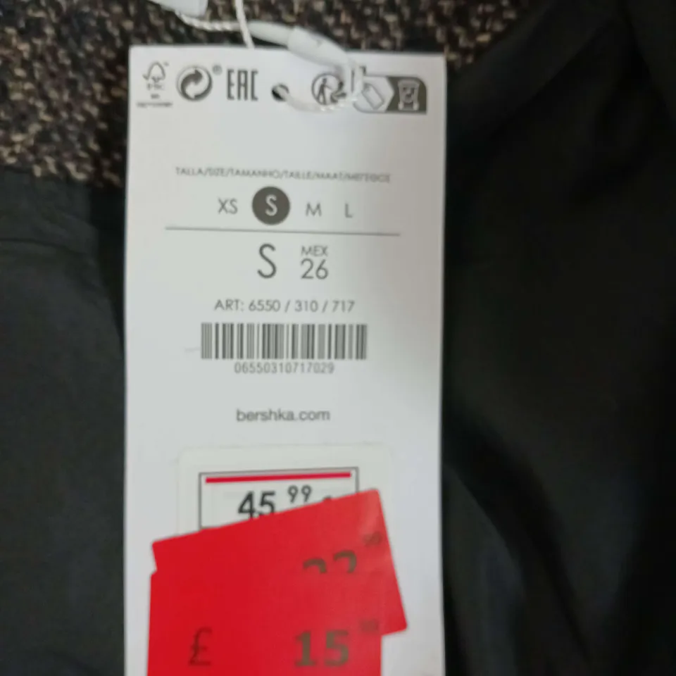 BERSHKA SHORT FABRIC JACKET SIZE S