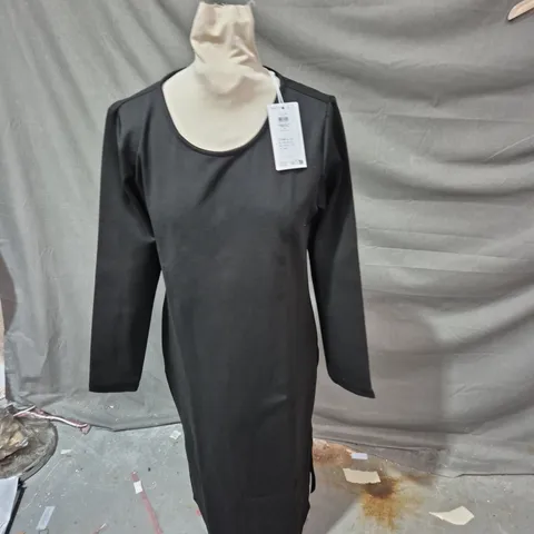 VILA WOMEN'S BLACK LONG-SLEEVE DRESS, SIZE L