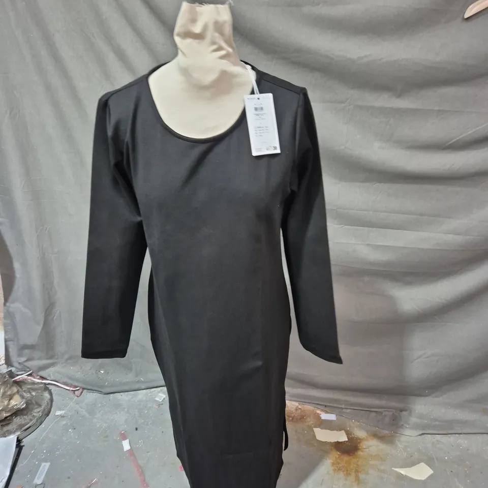VILA WOMEN'S BLACK LONG-SLEEVE DRESS, SIZE L