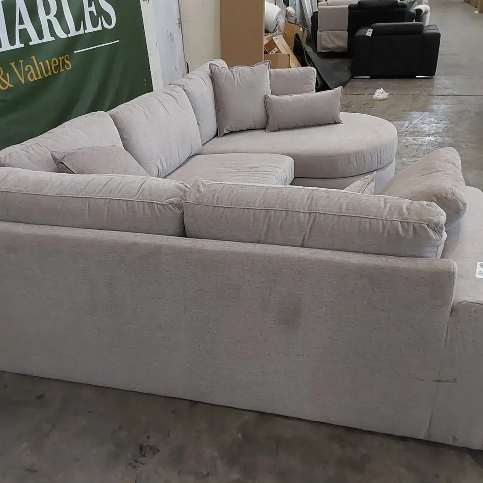 DESIGNER HALF-CHAISE CORNER SOFA WITH CUSHIONS 