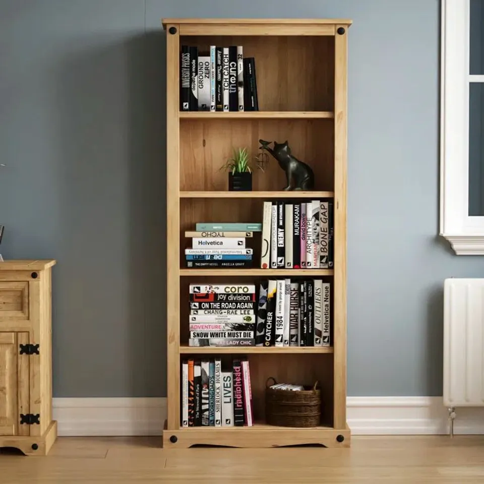BOXED RECDO 170CM H × 75CM W SOLID WOOD STANDARD BOOKCASE