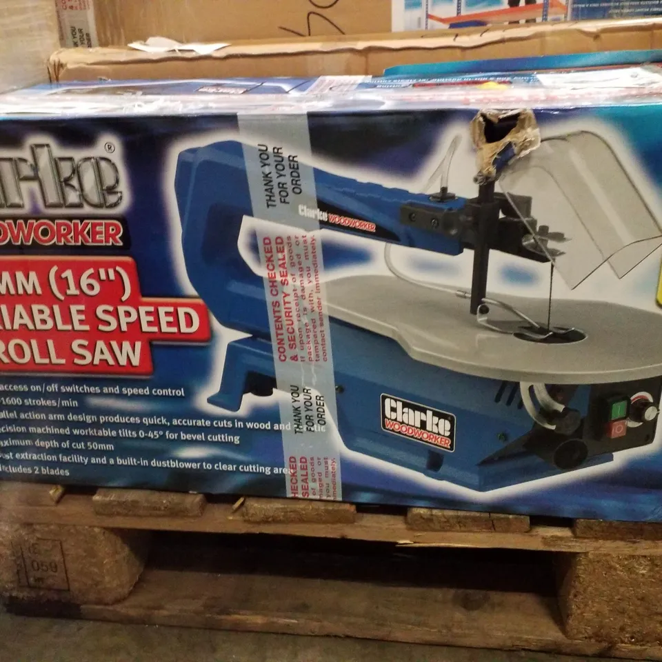 BOXED CLARKE CSS400D 16" VARIABLE SPEED SCROLL SAW