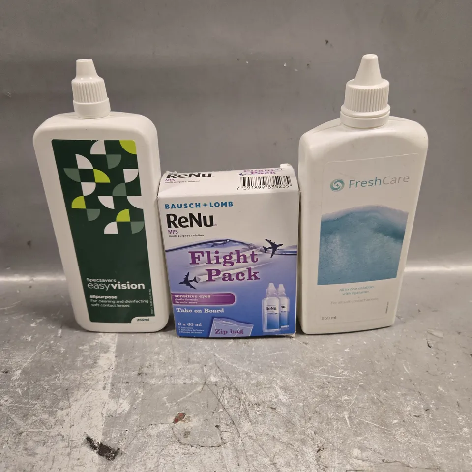 APPROXIMATELY 25 ASSORTED CONTACT LENS SOLUTION PRODUCTS - COLLECTION ONLY 