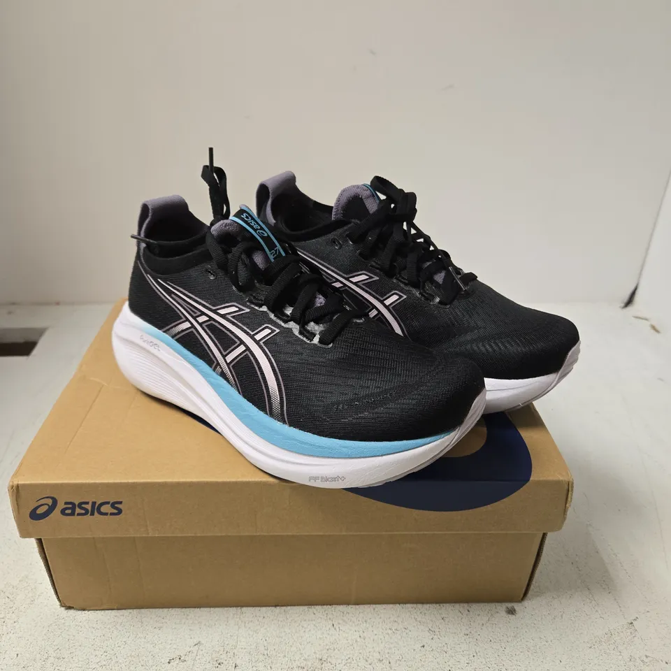ASICS GEL-NIMBUS 27 WOMEN'S RUNNING SHOES - BLACK/DUSK VIOLET, UK 4.5