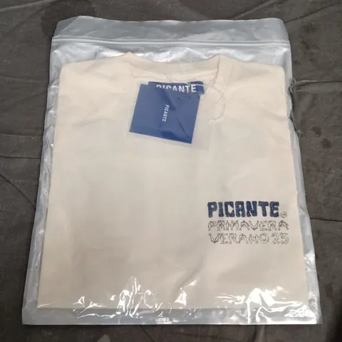 BAGGED PICANTE POSEIDON T-SHIRT IVORY – SIZE M