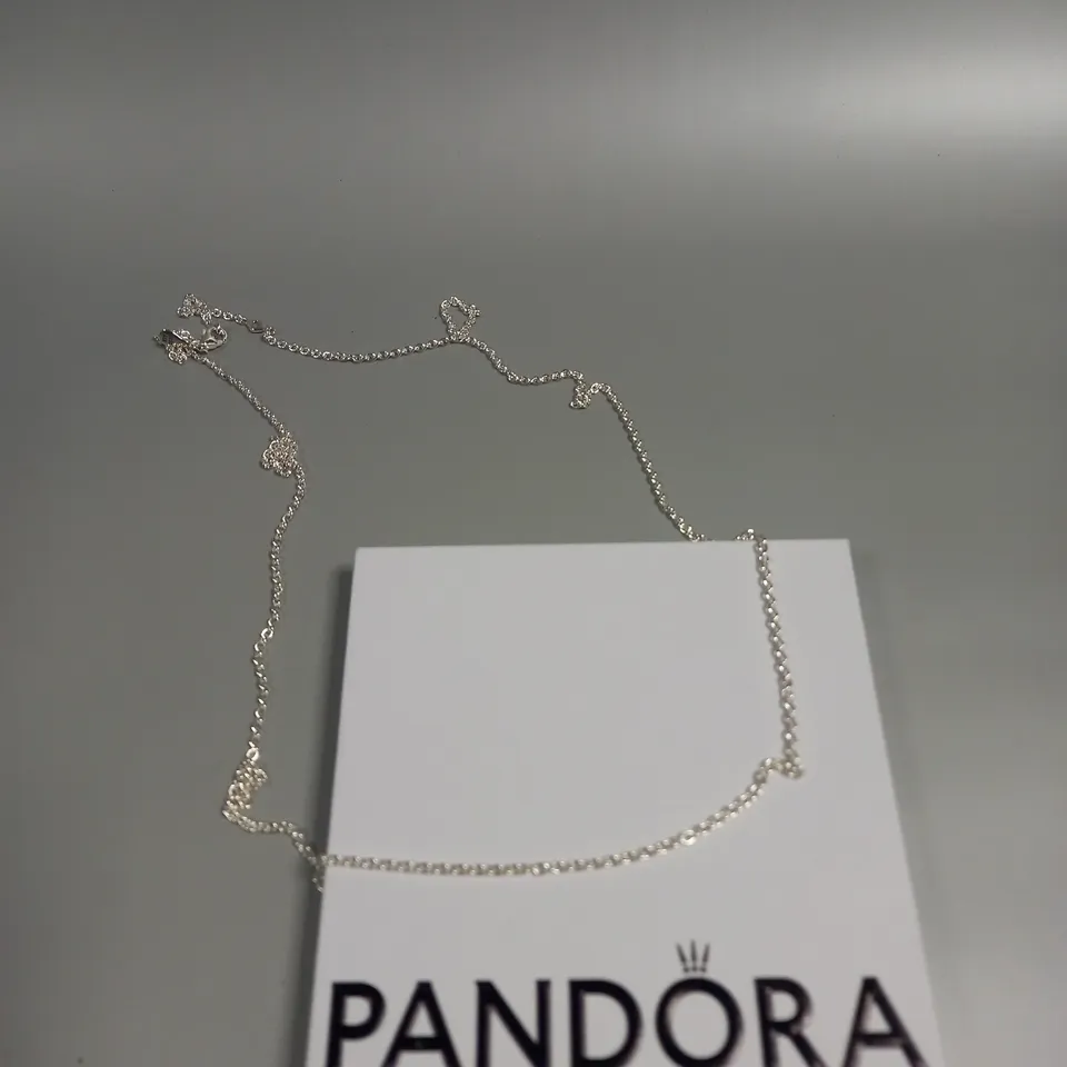 BOXED PANDORA SILVER CHAIN NECKLACE