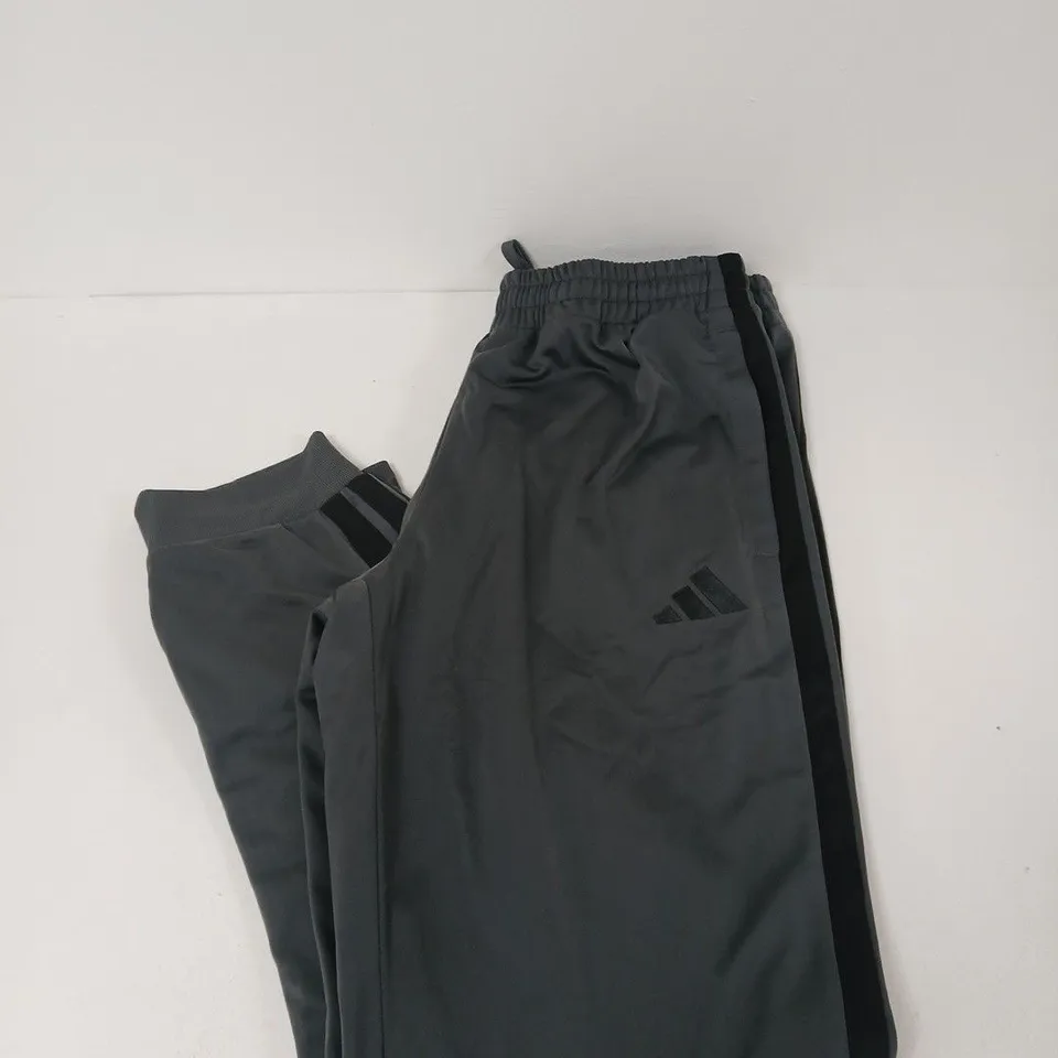 ADIDAS TRACK PANTS – BLACK/GREY, UK M (MEN'S)