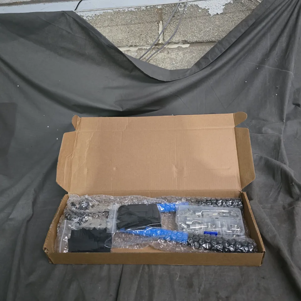 INDUSTRIAL HARDWARE KIT WITH METAL BRACKETS AND FASTENERS CRIMPING AND PLIERS KIT