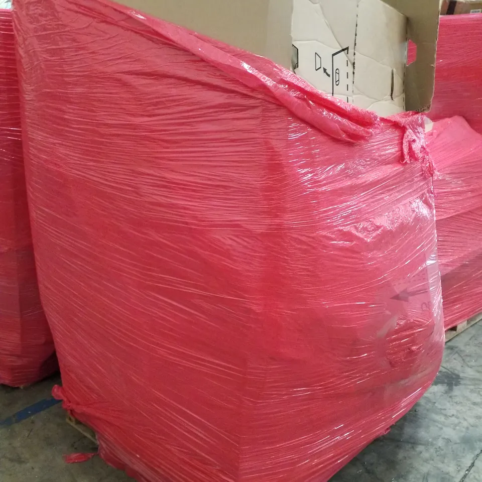 PALLET OF ASSORTED PRODUCTS INCLUDING OFFICE CHAIR, STEAM CLEANER, SHOE RACK, CLEAR STORAGE TUB, TENT  