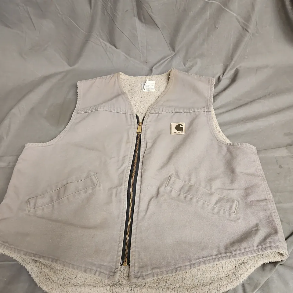 CARHARTT VEST IN TAUPE SIZE L