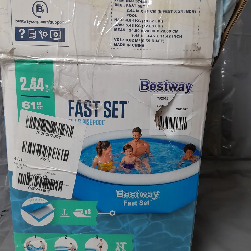 BESTWAY 8FT FAST SET POOL  RRP £44.99