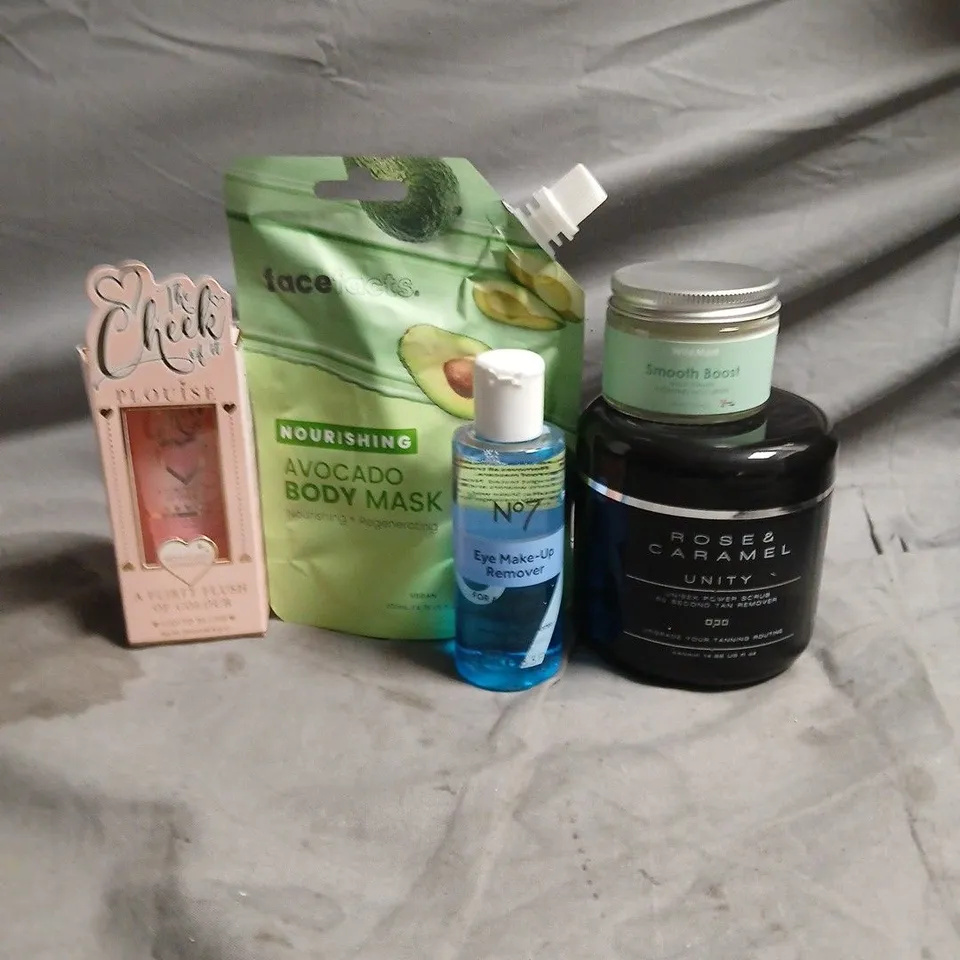 APPROXIMATEY 20 ASSORTED HEALTH AND BEAUTY PRODUCTS TO INCLUDE - NO7 EYE MAKE-UP REMOVER - PLOUISE LIQUID BLUSH AND WILD MINT SMOOTH BOOST CREAM