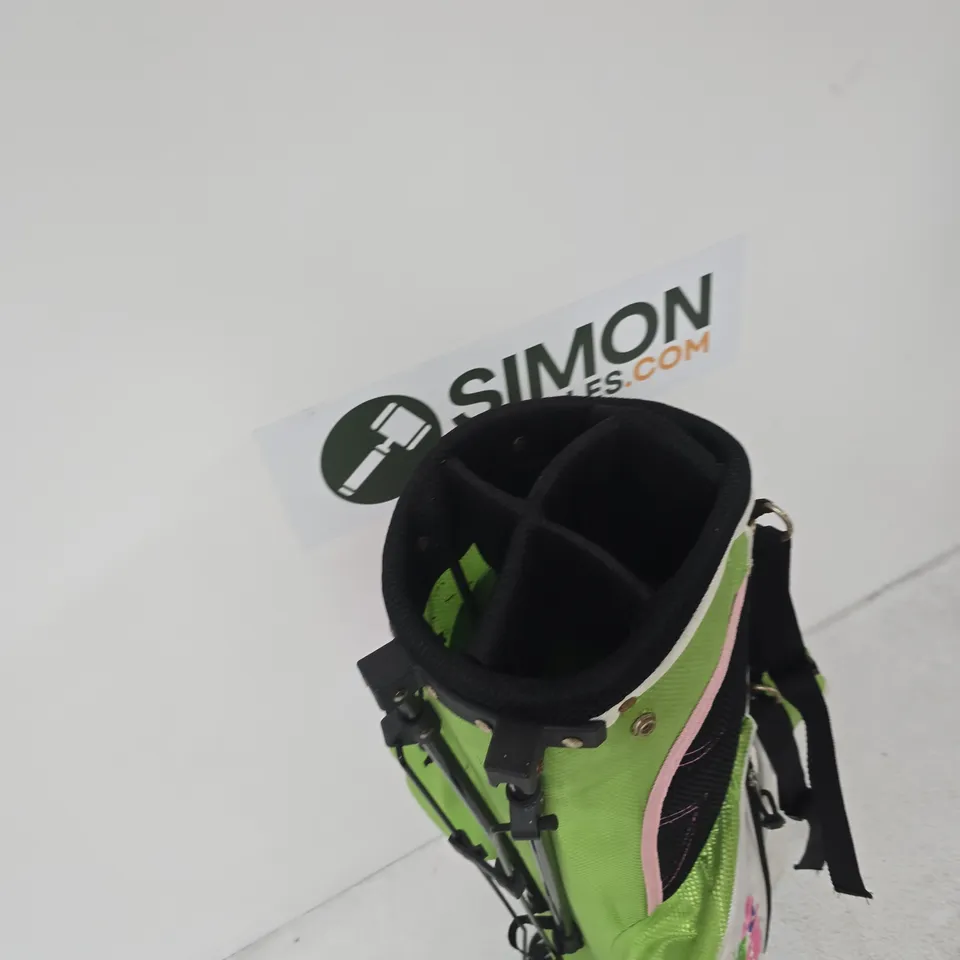 GOLF STAND BAG – NEON GREEN, PINK & WHITE