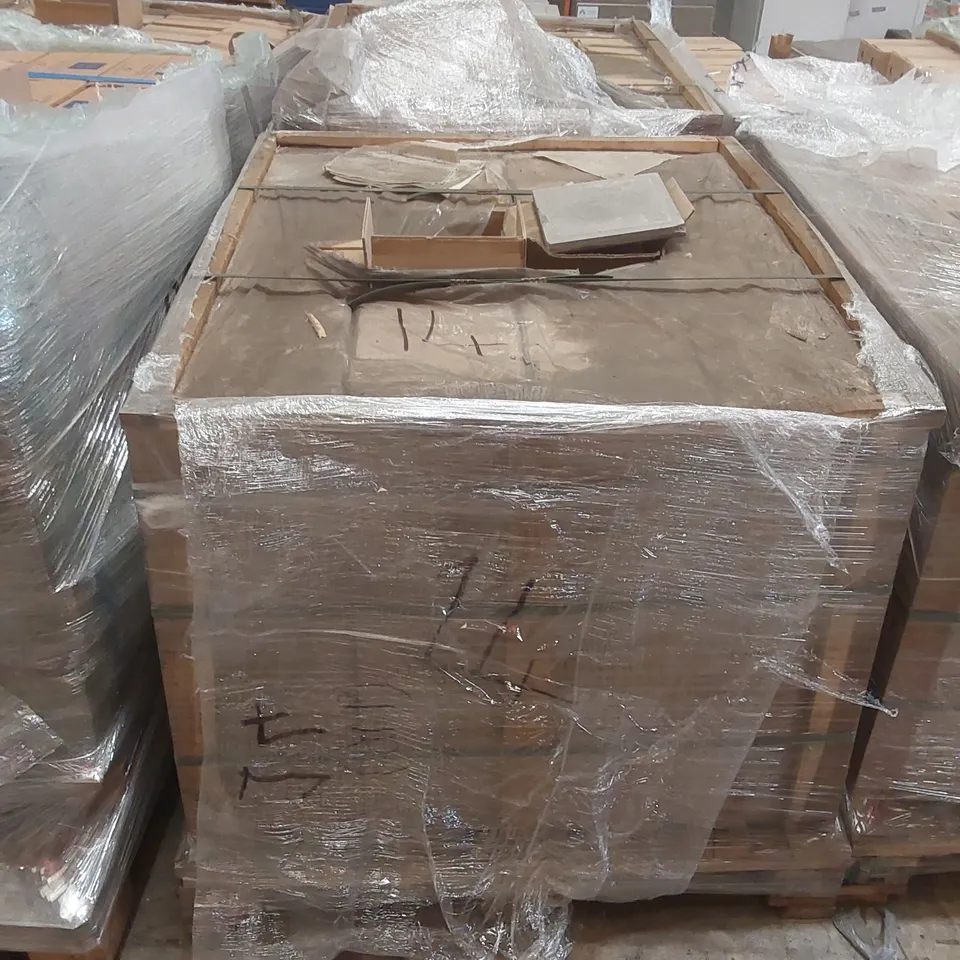 PALLET CONTAINING APPROXIMATELY 630X BLACK ENCAUSTIC TILES 20 x 20cm