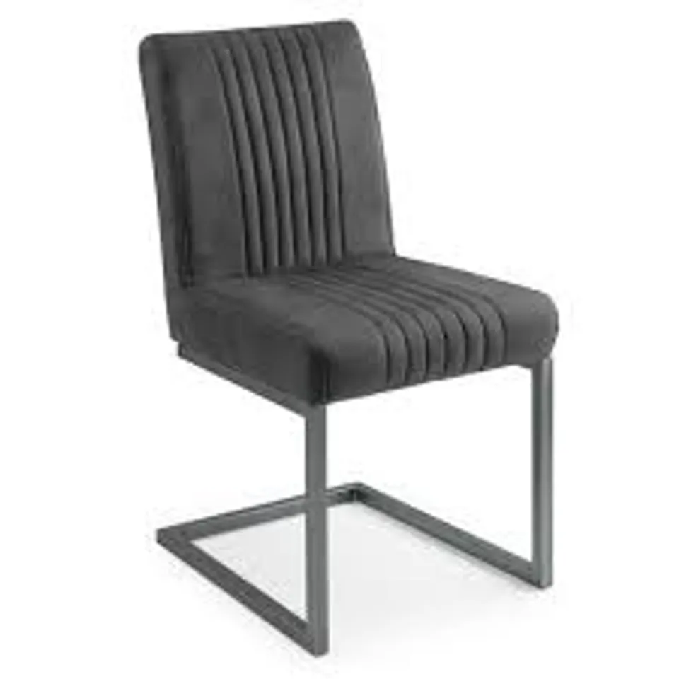 BOXED BROOKLYN CHARCOAL GREY DINING CHAIR