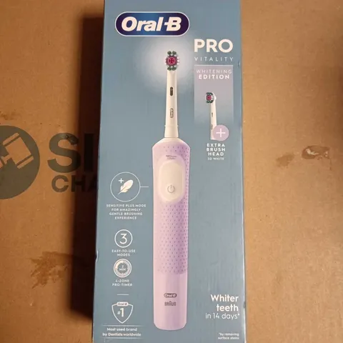 ORAL-B PRO VITALITY WHITENING EDITION ELECTRIC TOOTHBRUSH – BOXED (PINK/WHITE)