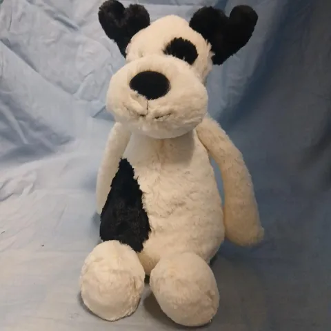 JELLYCAT RUFFERTY PUPPY SOFT PLUSH STUFFED ANIMAL – CREAM WITH BLACK PATCHES