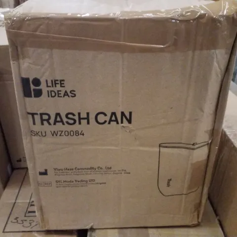 BOXED LIFE IDEAS TRASH CAN - WHITE
