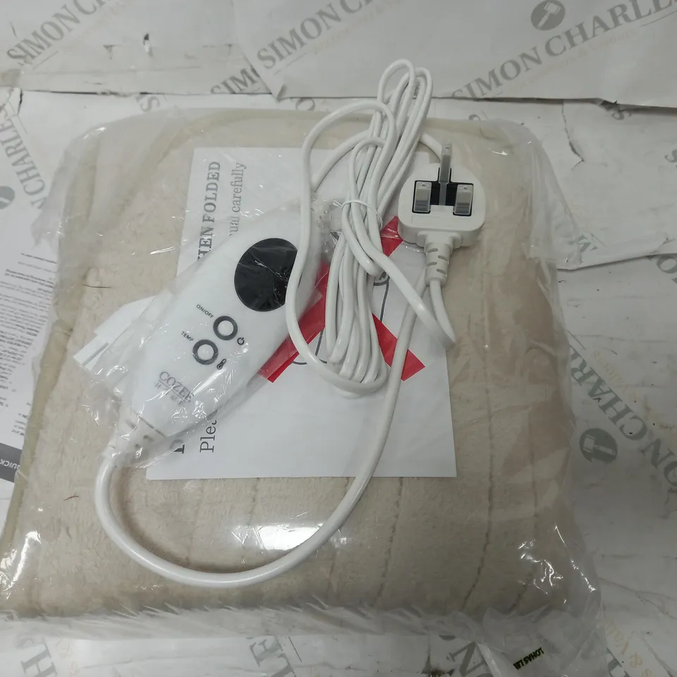 COZEE HOME HEATED BLANKET IN STONE 