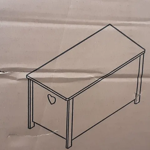 BOXED STORAGE BOX WITH HEART CUT OUTS IN WHITE