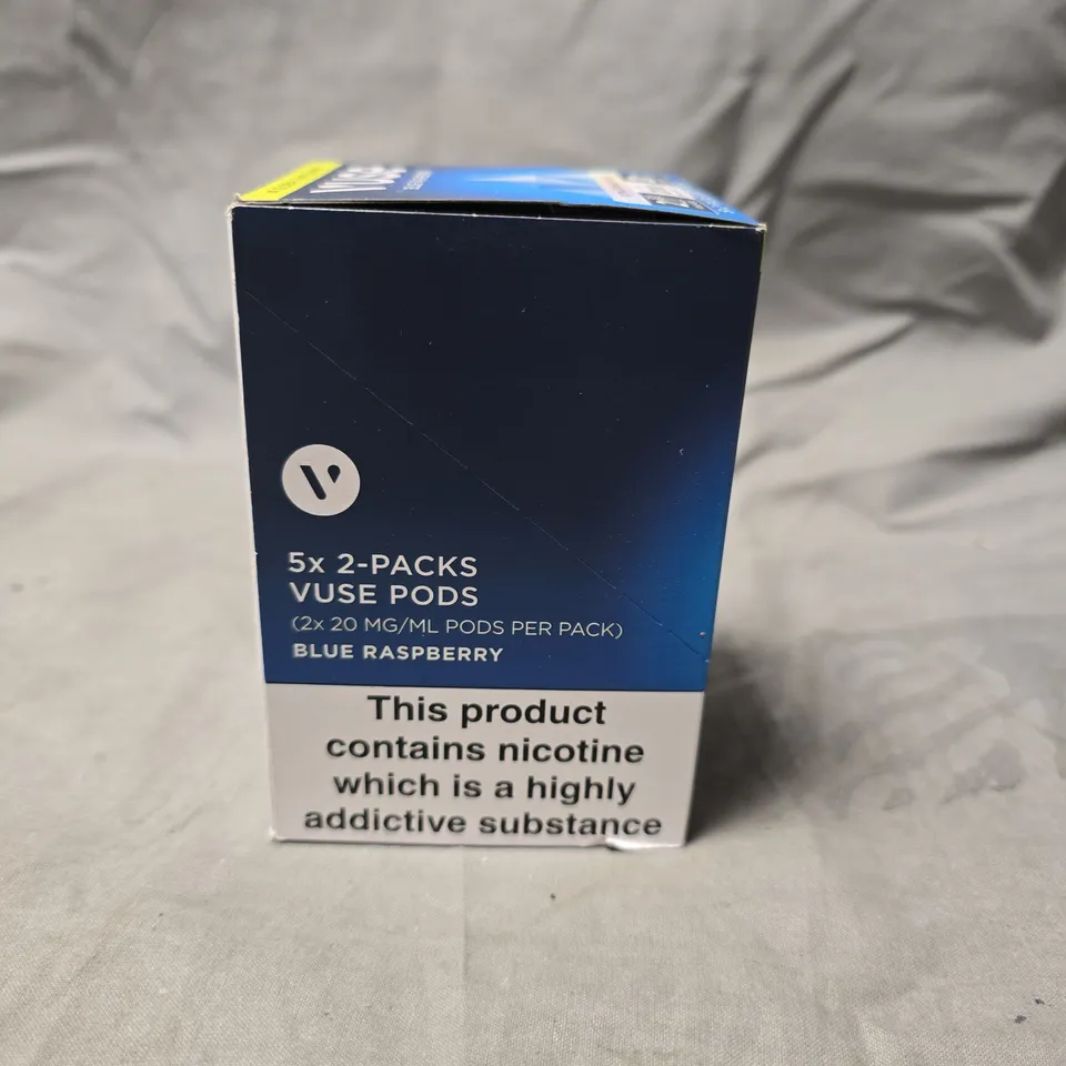 VUSE PODS BLUE RASPBERRY – 5X 2-PACKS (10 PODS TOTAL), 20 MG/ML