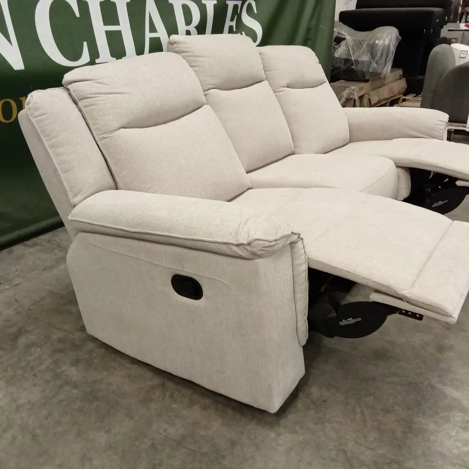 MIRO 3 SEATER MANUAL FABRIC RECLINER SOFA RRP £999