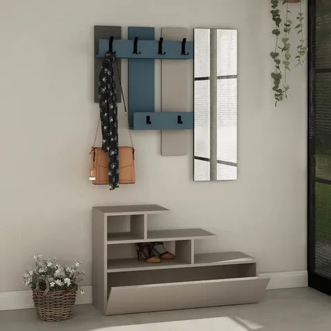 BOXED ADISON HALL TREE WITH SHOE STORAGE