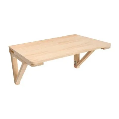 BOXED WALL-MOUNTED FOLDING TABLE WITH WOODEN BRACKETS