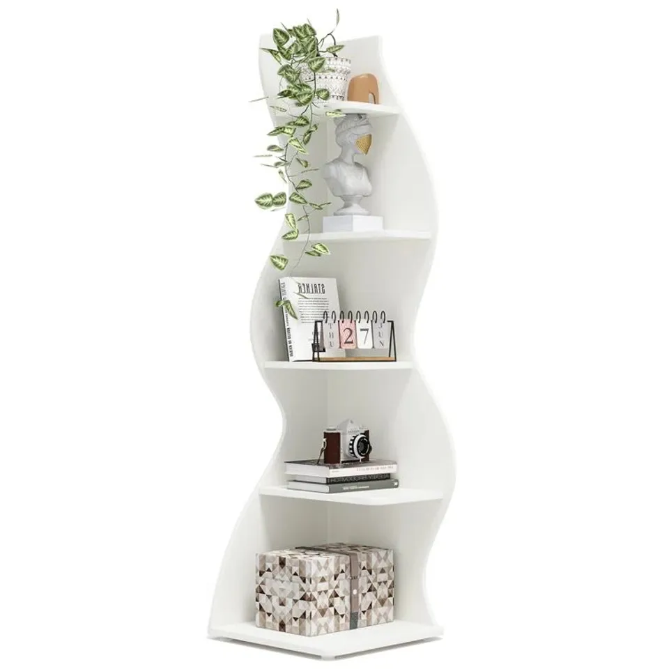 BOXED ARHAB CORNER BOOKCASE (1 BOX)