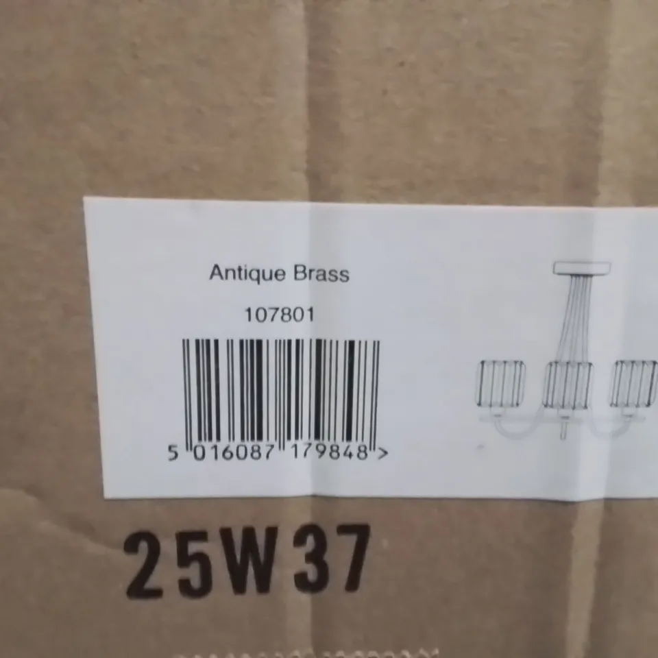 BOXED ANTIQUE BRASS CEILING LIGHT 