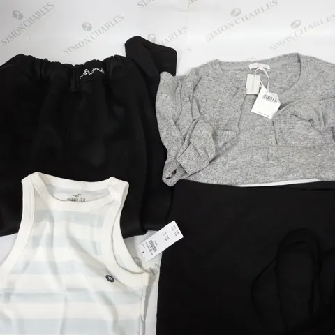 BOX OF APPROXIMATELY 25 ASSORTED CLOTHING ITEMS TO INCUDE - TANT TOP, JUMPERS , T-SHIRTS , TROUSERS,ECT