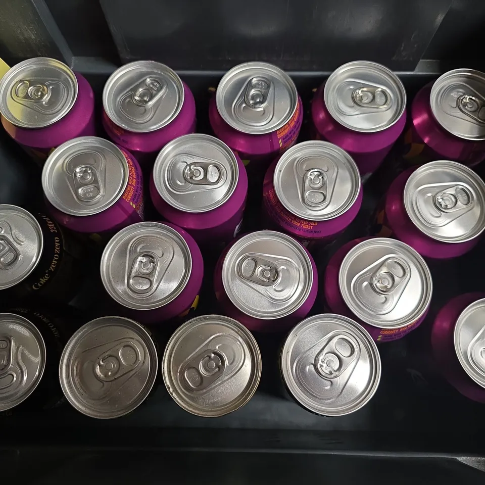 APPROXIMATELY 18 ASSORTED DRINKS TO INCLUDE COCA COLA ZERO CAFFEINE, RUBICON SPARKLING PASSION, PERFECT TED MATCHA LATTE VANILLA, ETC - COLLECTION ONLY