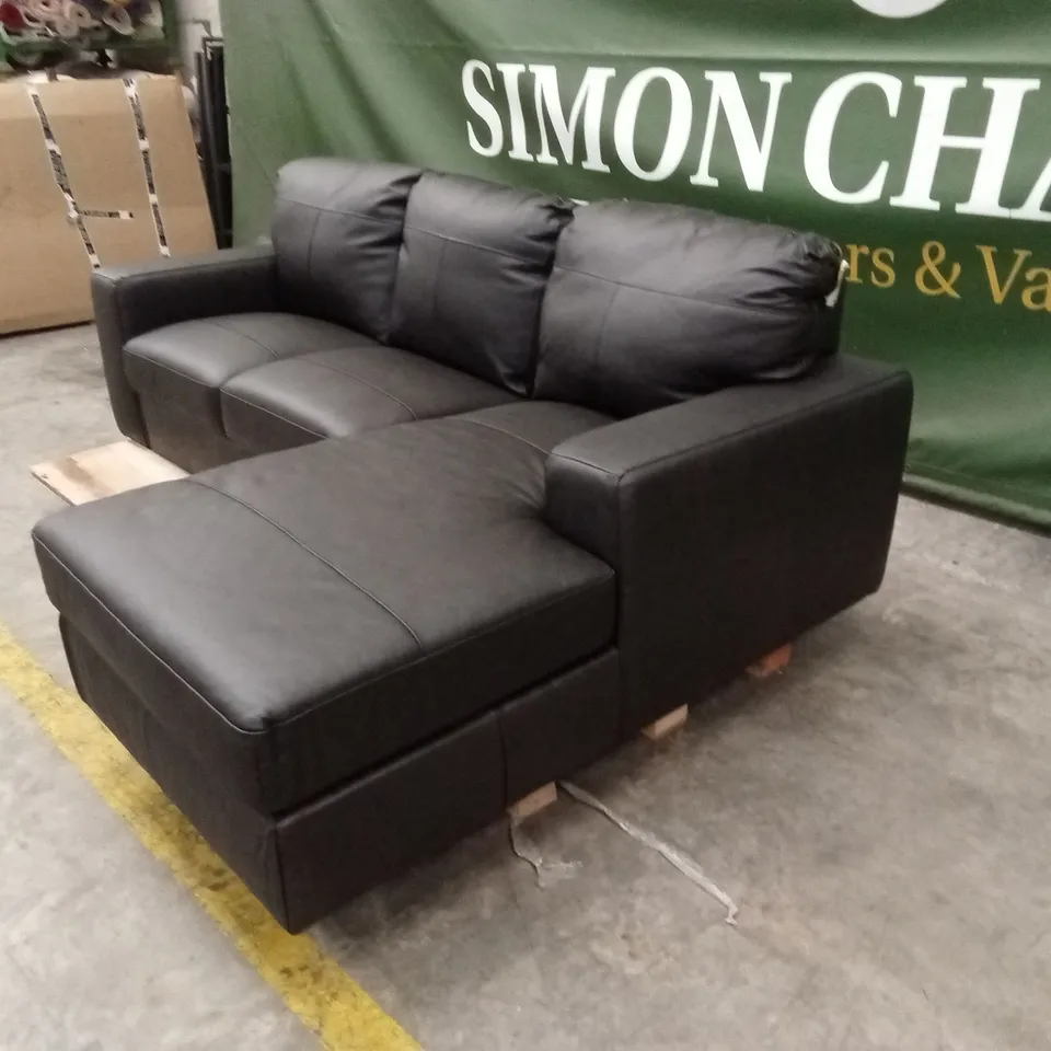 HAMPSHIRE ITALIAN LEATHER RIGHT HAND 3 SEATER CHAISE RRP £1499