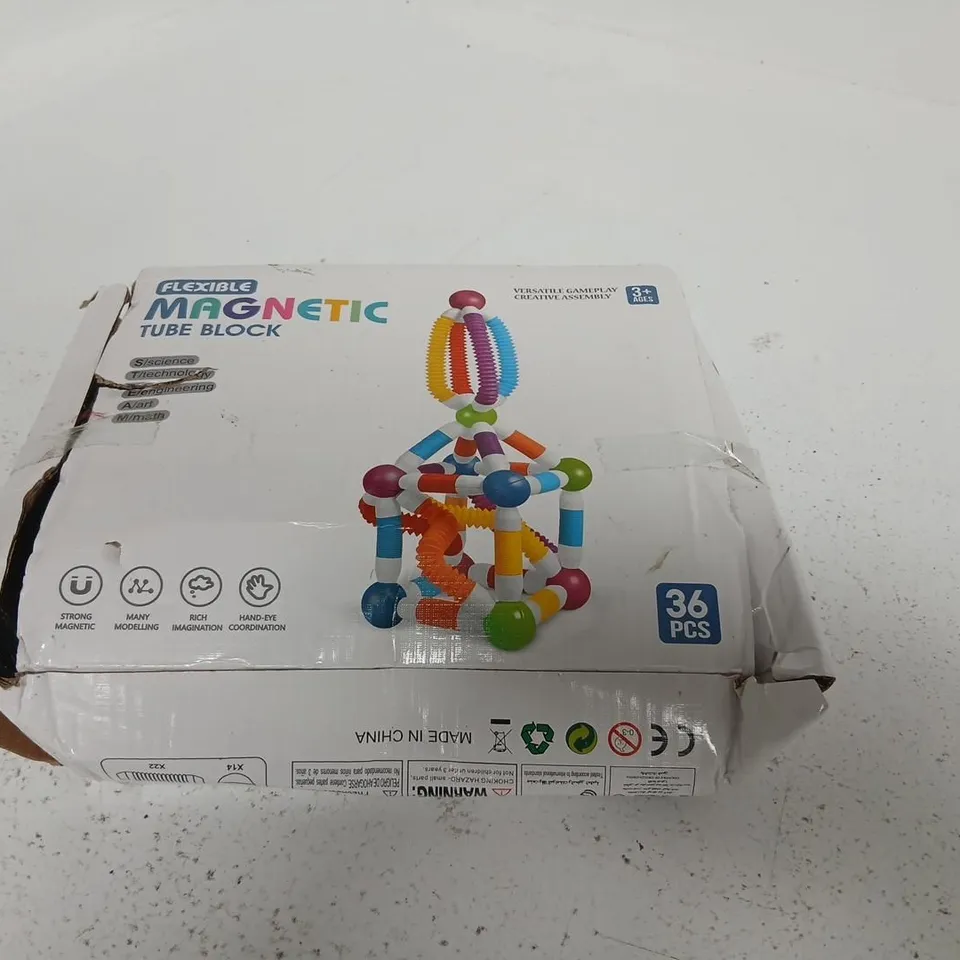FLEXIBLE MAGNETIC TUBE BLOCK – 36 PCS CONSTRUCTION TOY