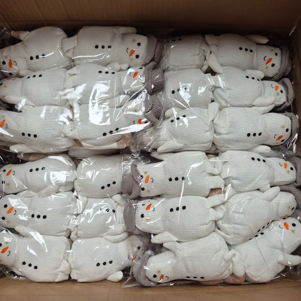 BOX OF APPROX 144 GISELA GRAHAM LONDON SNOWMAN FABRIC SHELF SITTER