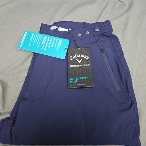 CALLAWAY WEATHER SERIES WATERPROOF PANT IN NAVY - SIZE L/LG/31