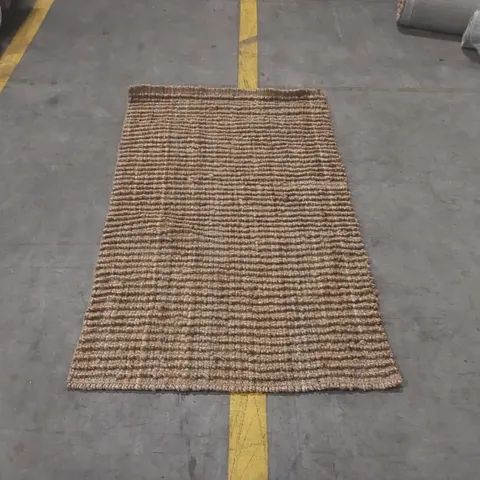 QUALITY NORAH SOLID COLOUR JUTE/SISAL HAND WOVEN AREA RUG - 91 x 152cm