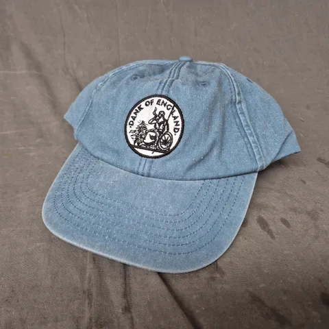 DANK OF ENGLAND DENIM BASEBALL CAP WITH EMBROIDERED PATCH