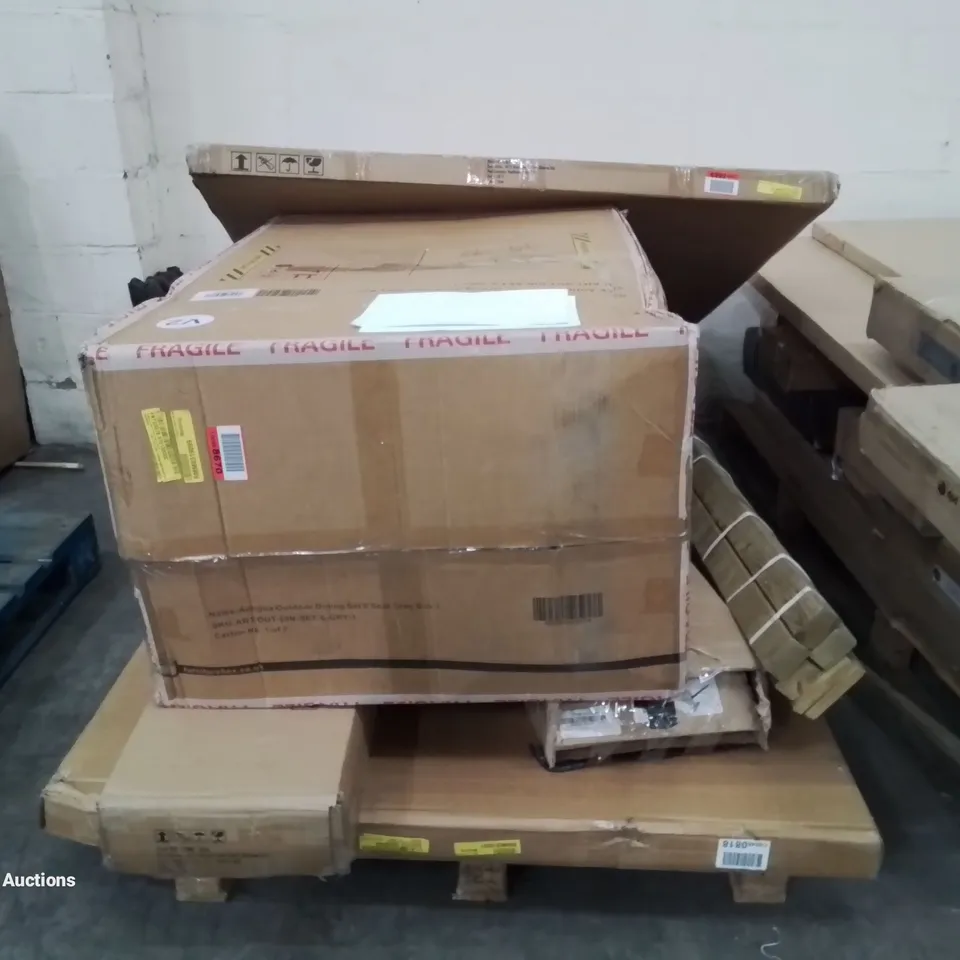 PALLET OF ASSORTED FLAT PACK FURNITURE PARTS