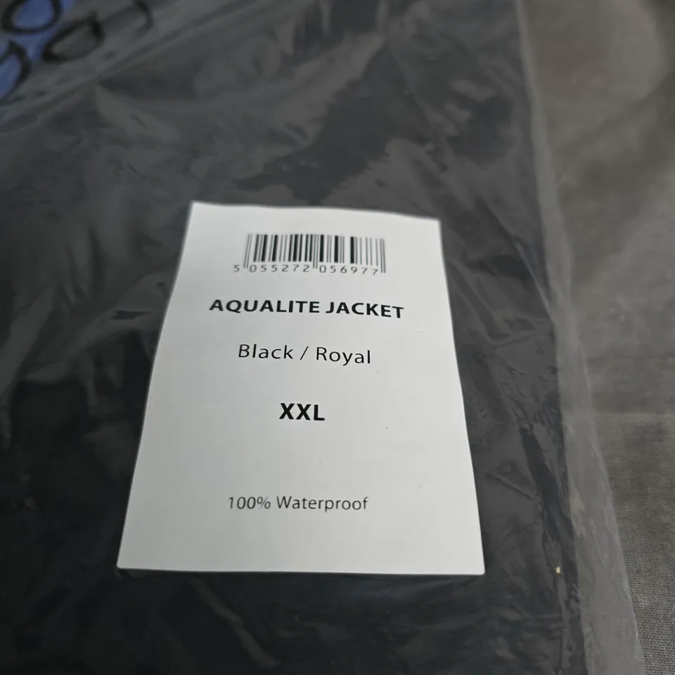 PROQUIP AQUALITE JACKET BLACK/ROYAL BLUE, XXL. BAGGED