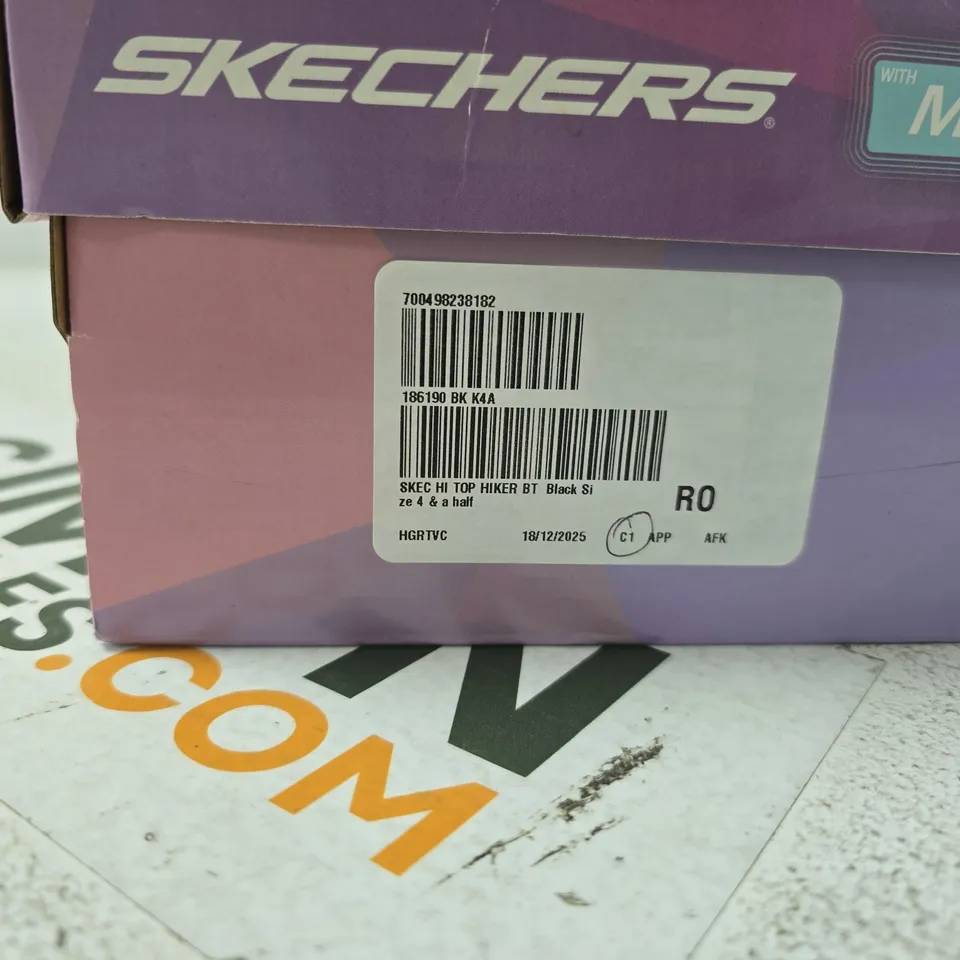 SKECHERS HI-TOP HIKER BOOTS – BLACK, MEMORY FOAM (SIZE 4 1/2) 