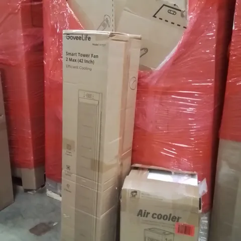 PALLET OF ASSORTED HOUSEHOLD GOODS AND PRODUCTS TO INCLUDE;GOVEE SMARTLIFE 42" TOWER FAN,AIR COOLER