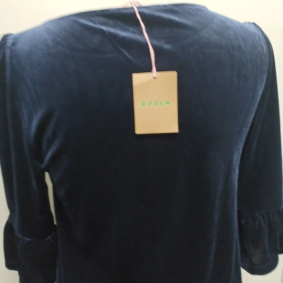 BODEN BLUE VELVET TOP - UK SIZE 12