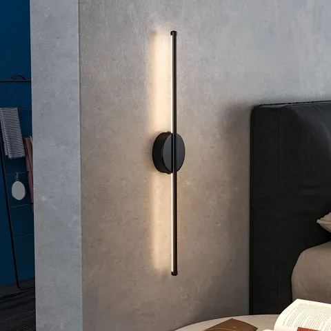 BOXED KETILELF 1-LIGHT 60cm BLACK FLUSH MOUNTED SCONCE (1 BOX)