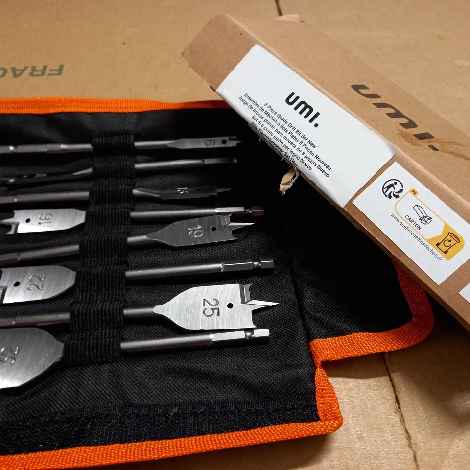 UMI 8-PIECE SPADE DRILL BIT SET