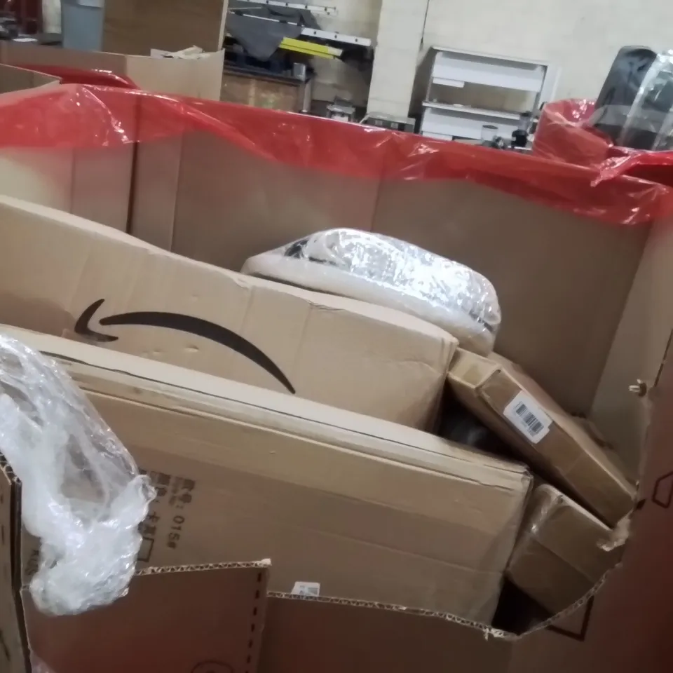 PALLET OF ASSORTED HOUSEHOLD GOODS AND PRODUCTS TO INCLUDE;TENT,AREA RUG,INFRARED COOKER