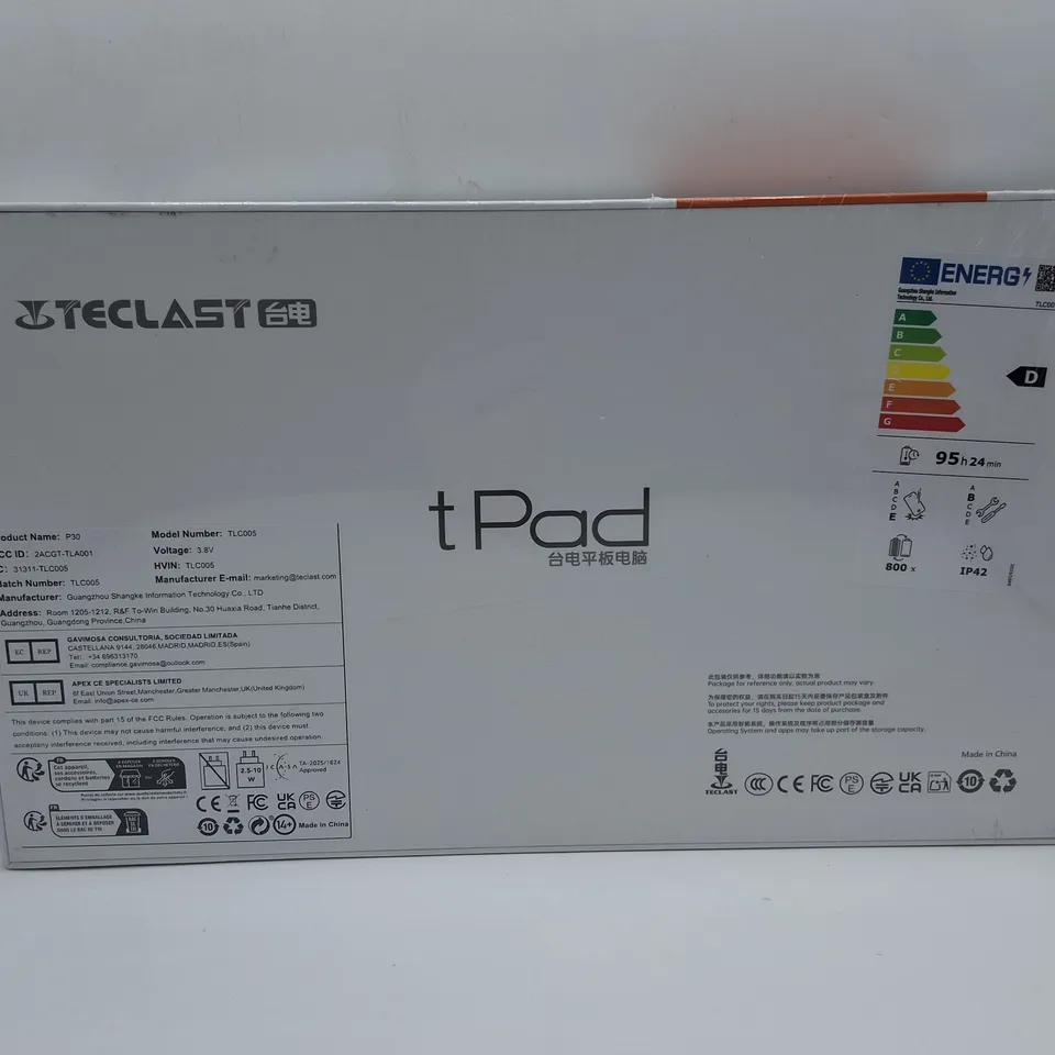 SEALED TECLAST T-PAD P30 4GB/129GB TABLET PC - TLC005