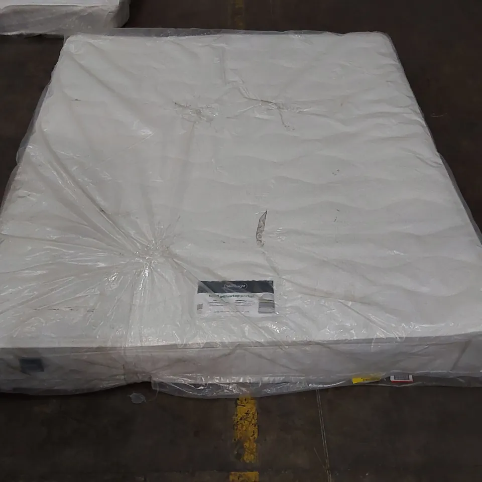 QUALITY BAGGED SILENTNIGHT ECO COMFORT PILLOW TOP POCKET SPRUNG 1000 SUPER KING MATTRESS 
